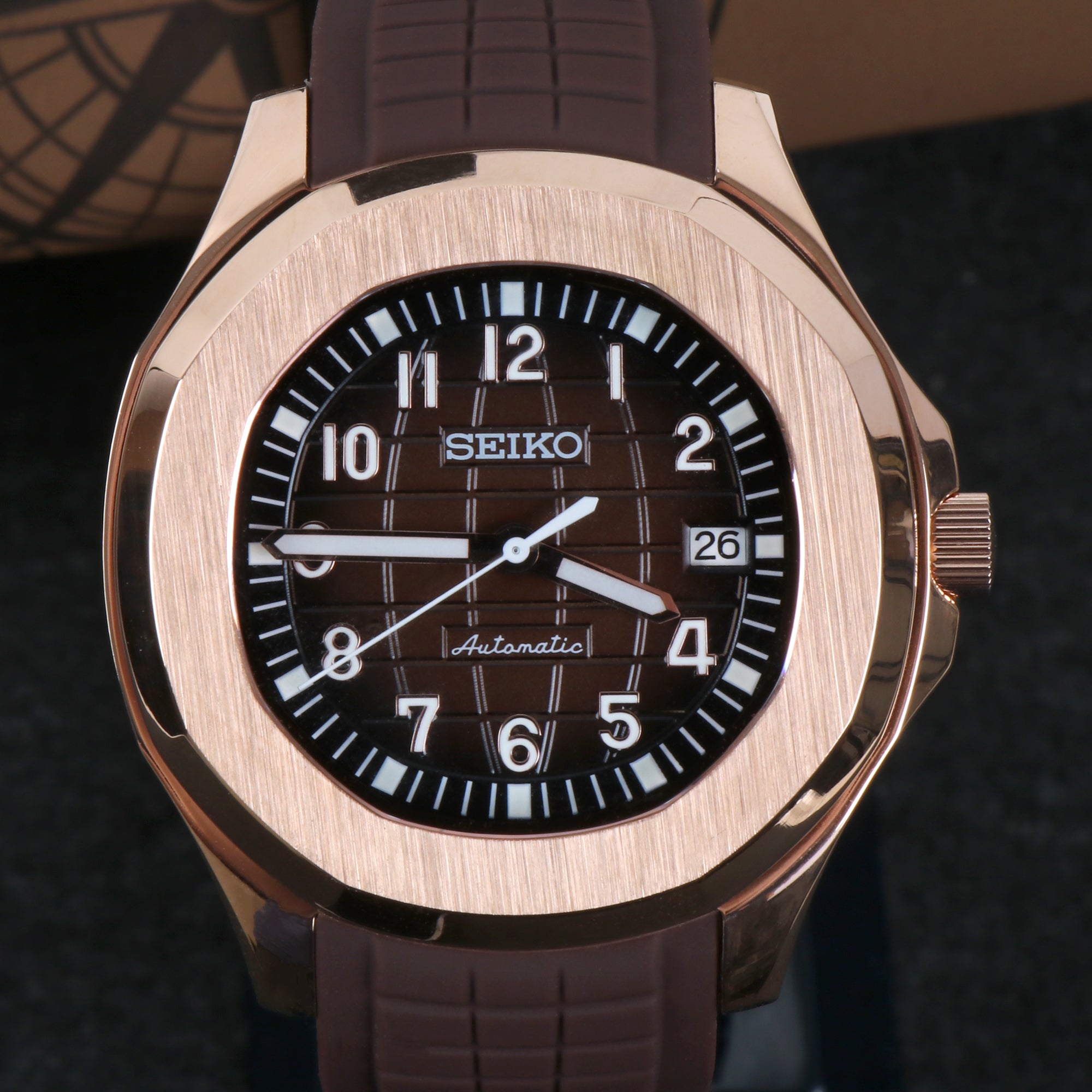 Custom Brown Naut Automatic Mod Watch