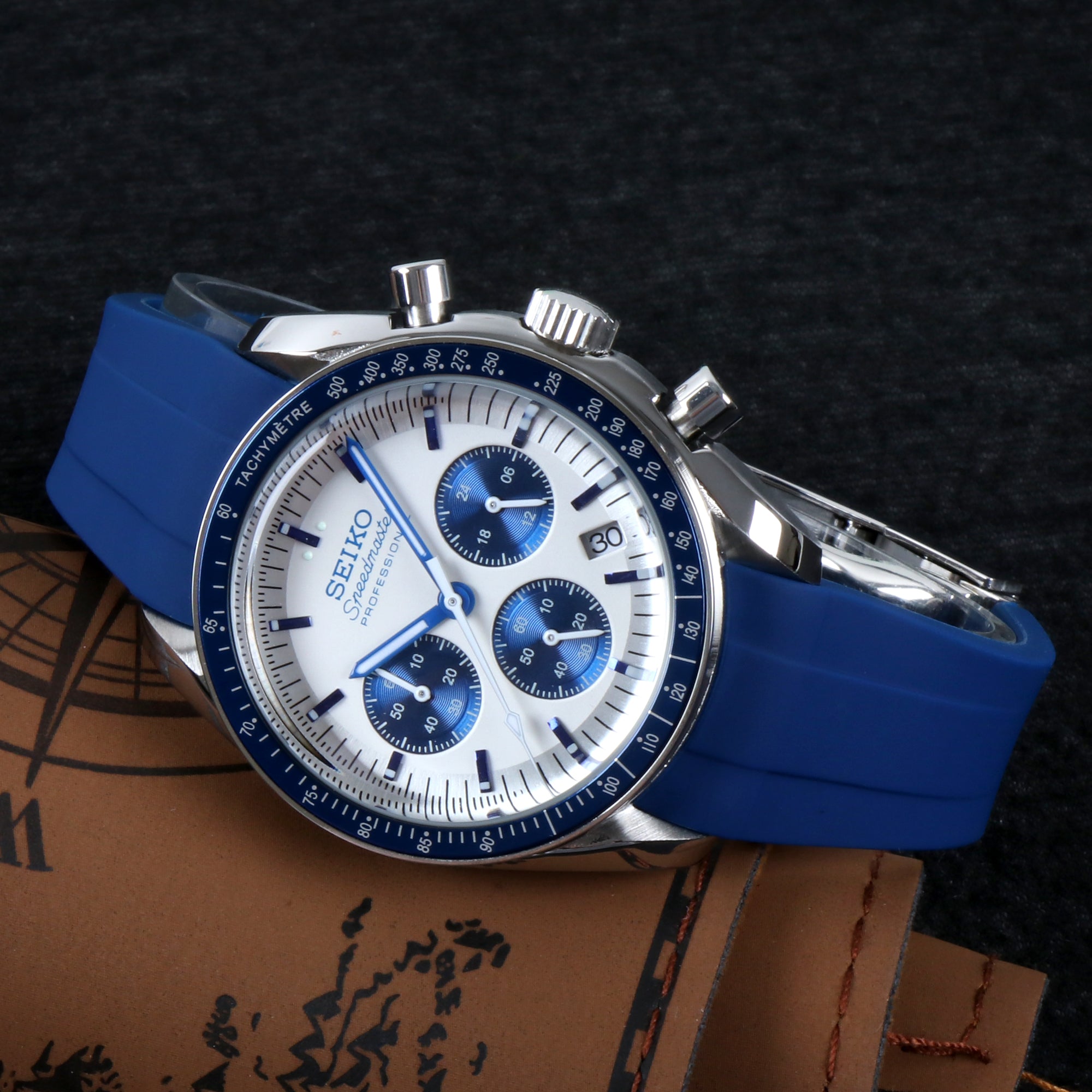 Custom Seiko Mod Blue Speed Watch