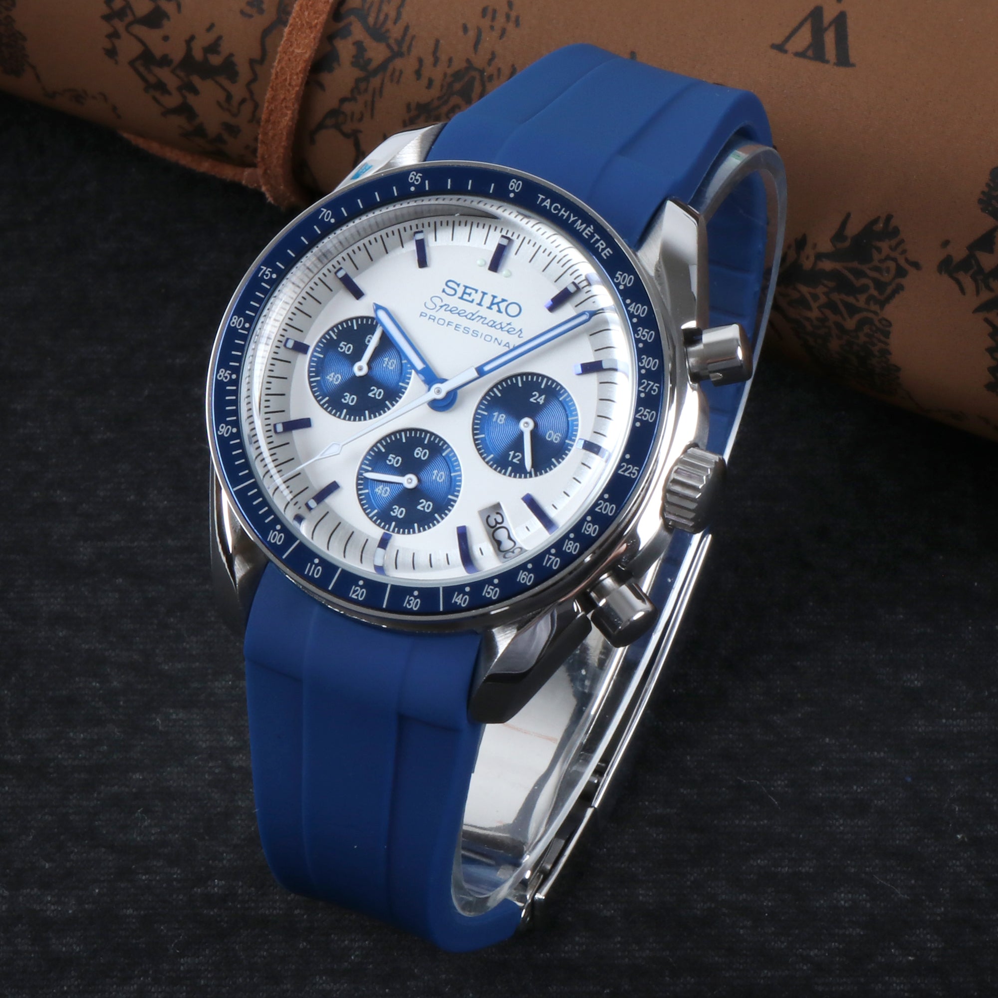 Custom Seiko Mod Blue Speed Watch