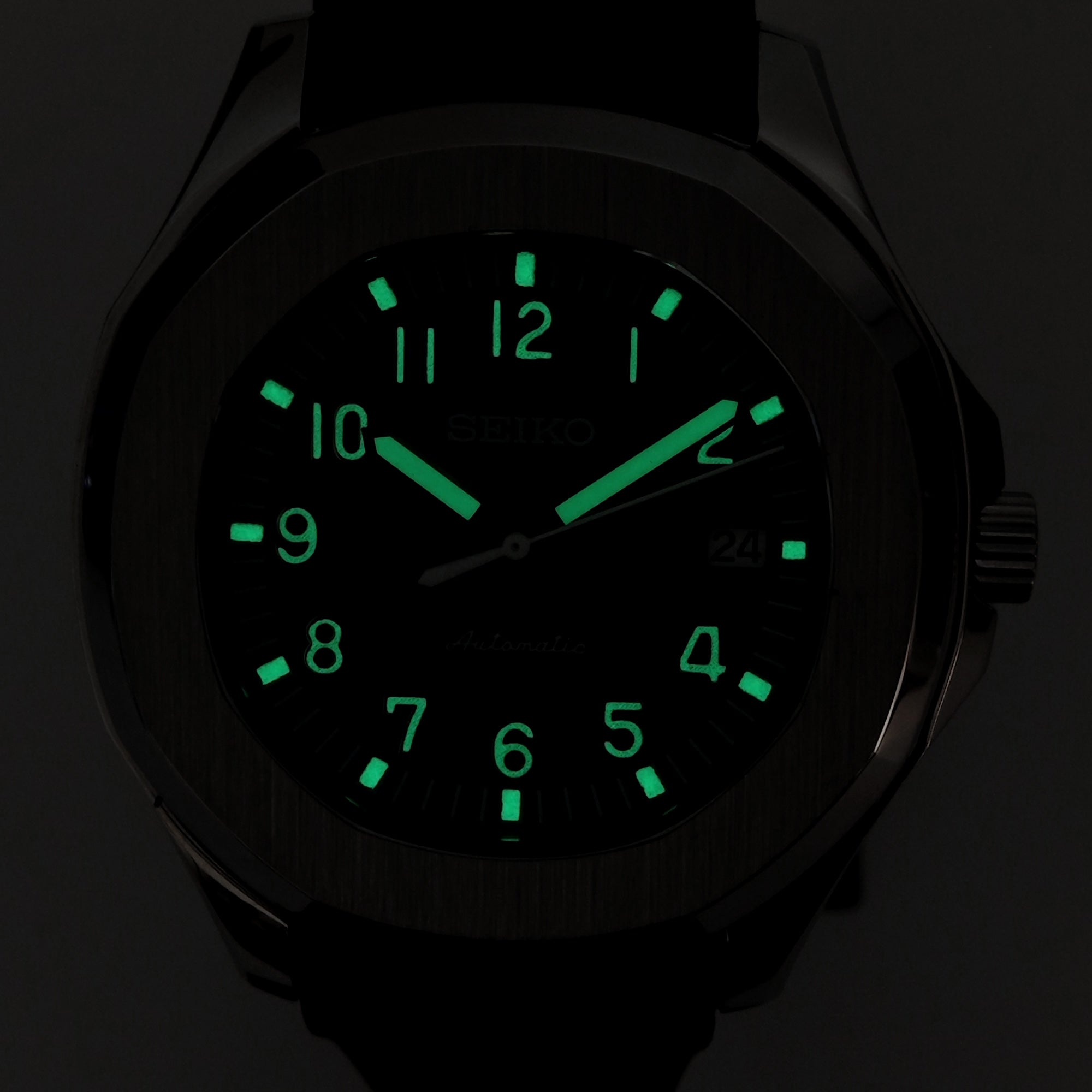 Custom Light Blue Automatic Mod Watch