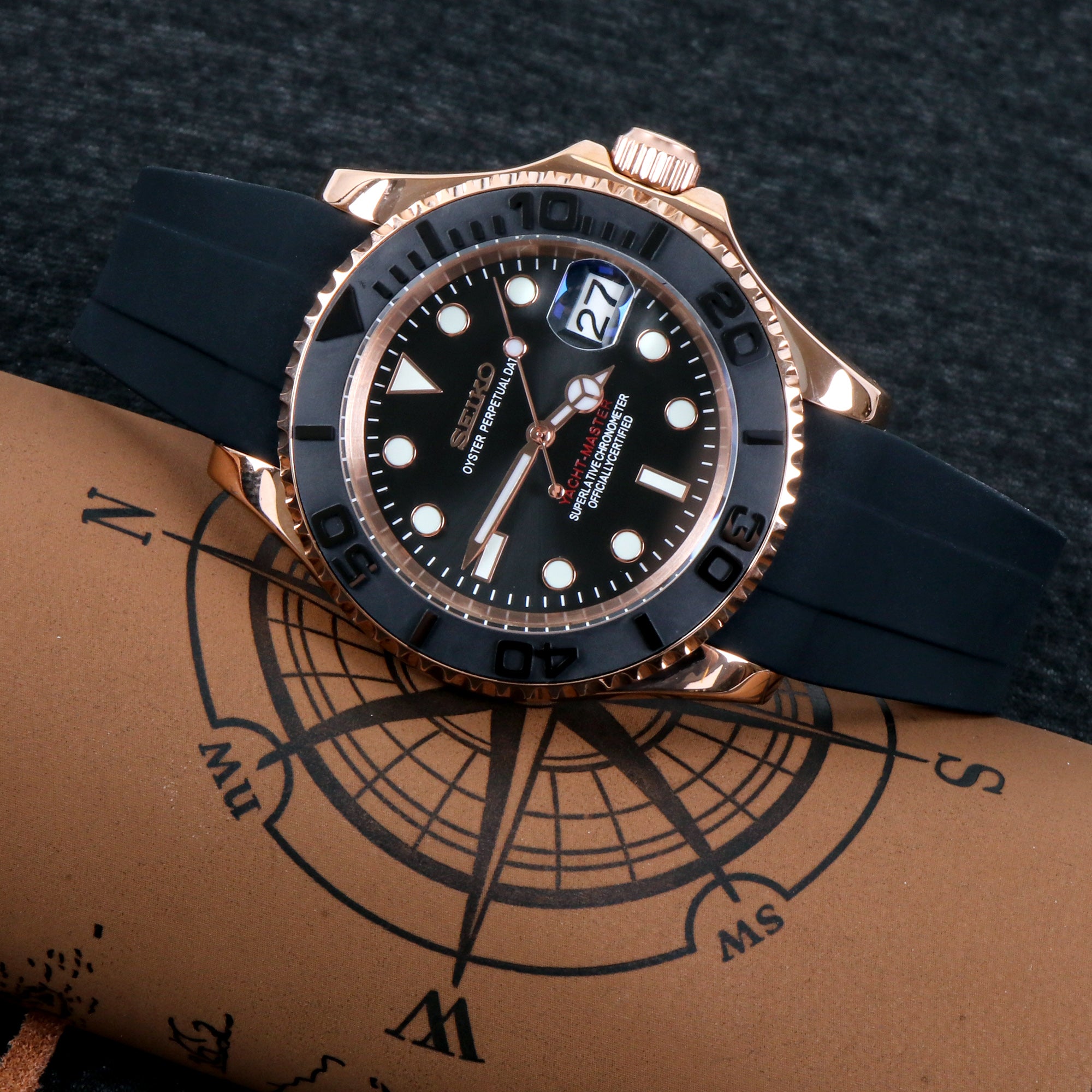 Custom Black Yacht Automatic Mod Watch