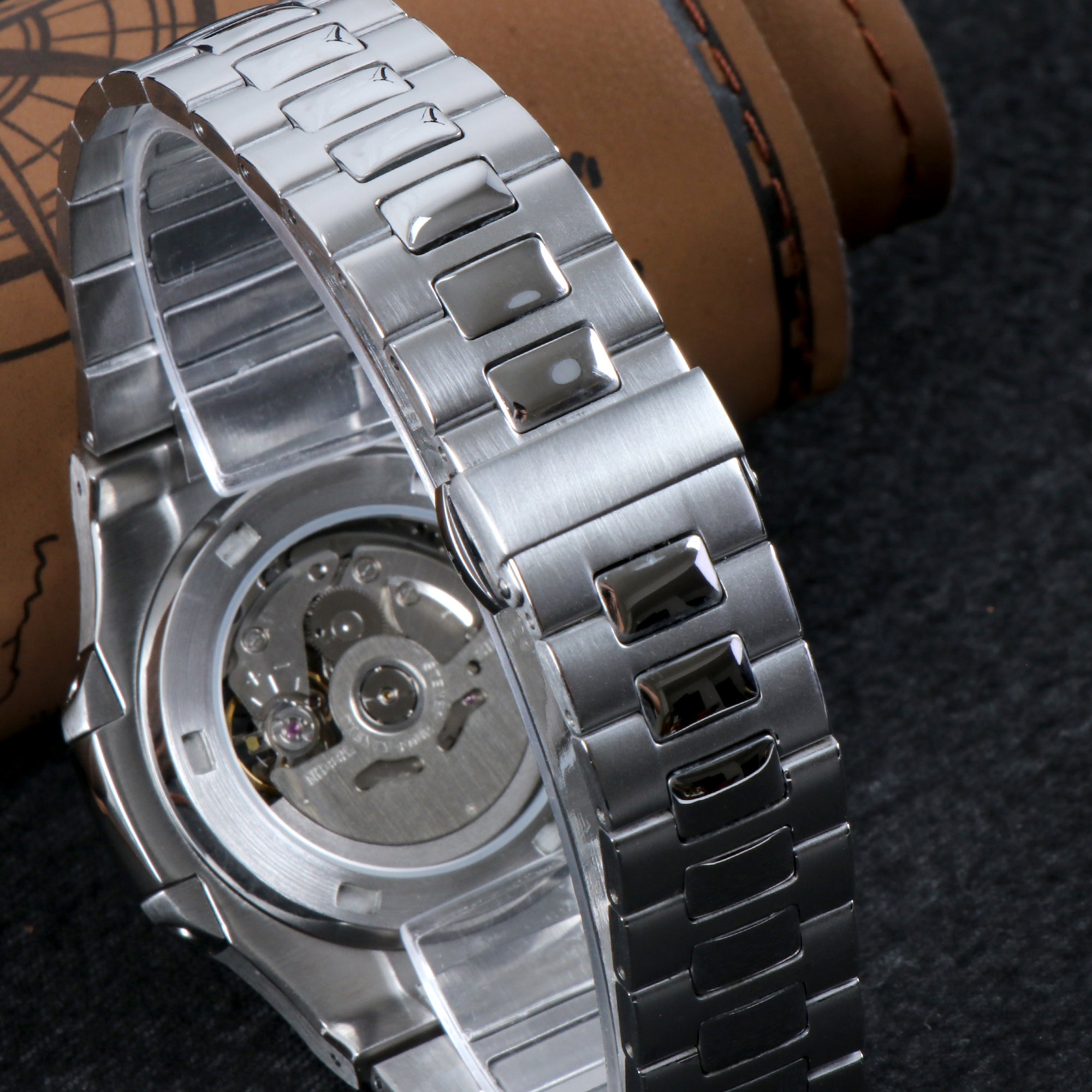 Custom Green Naut Open Heart Automatic Mod Watch