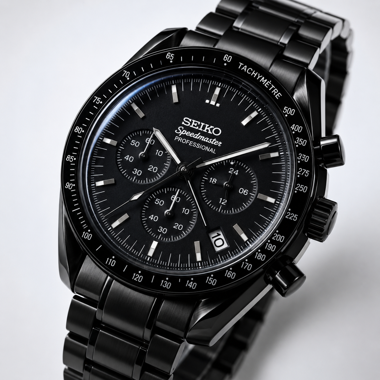 Custom Seiko Black Speed Watch