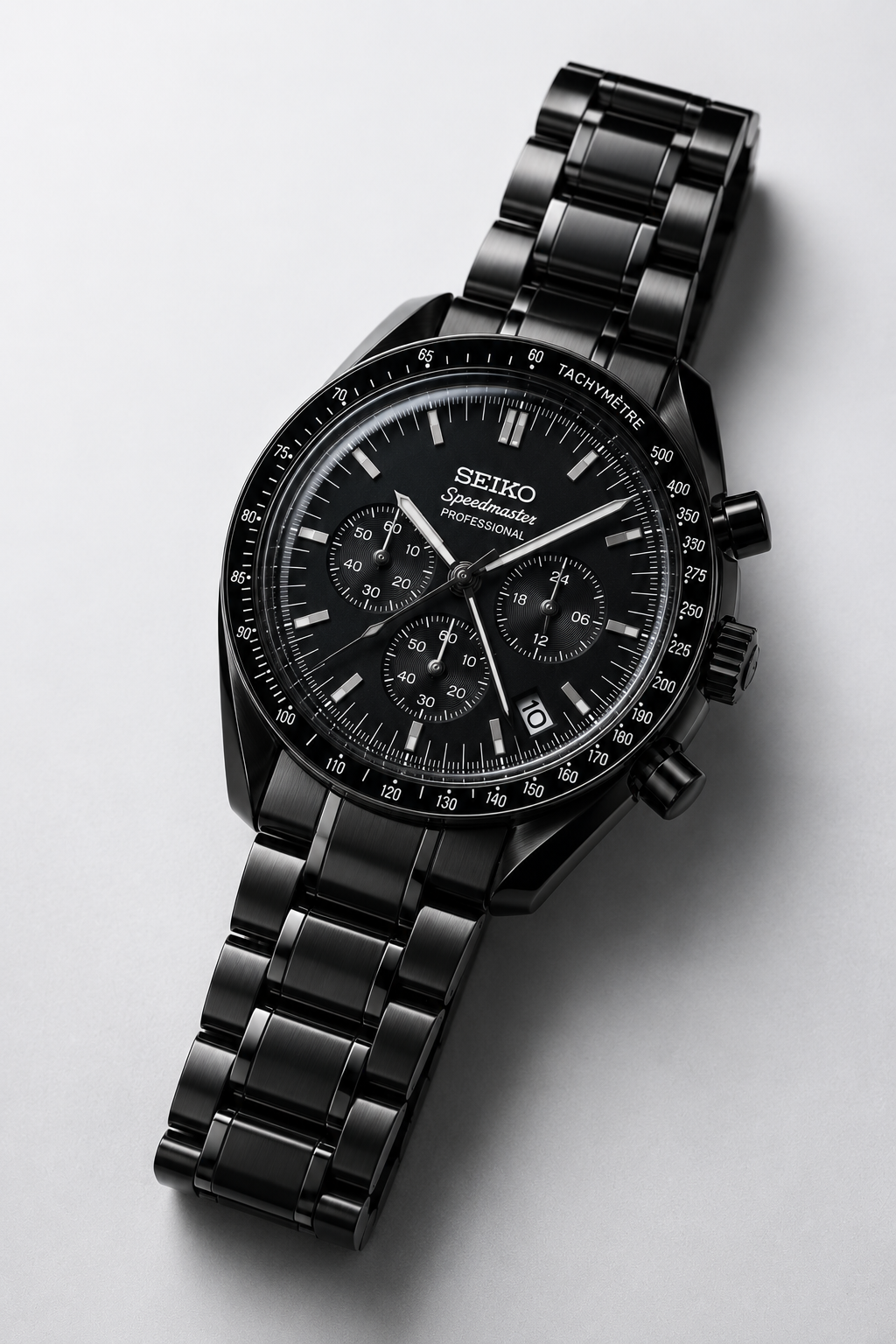 Custom Seiko Black Speed Watch