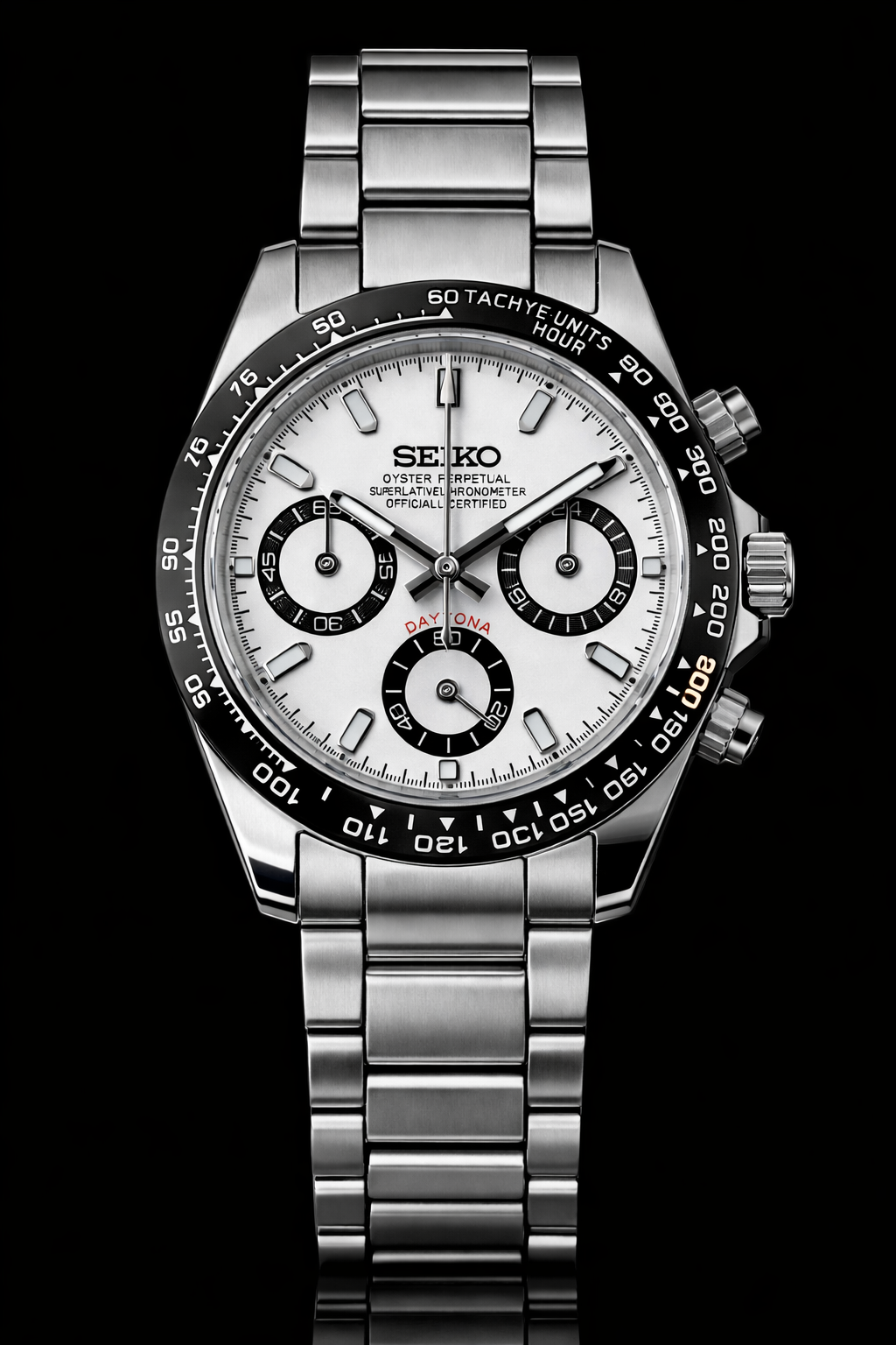 Custom Seiko Panda Chronograph Watch