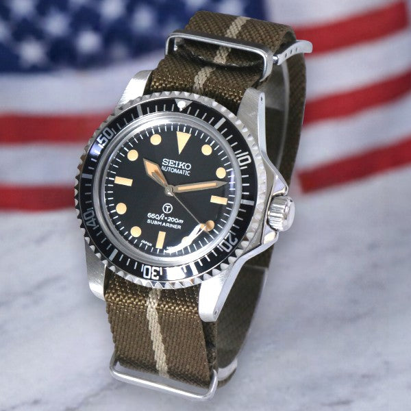 Custom Seiko Milsub Vintage Automatic Mod Watch