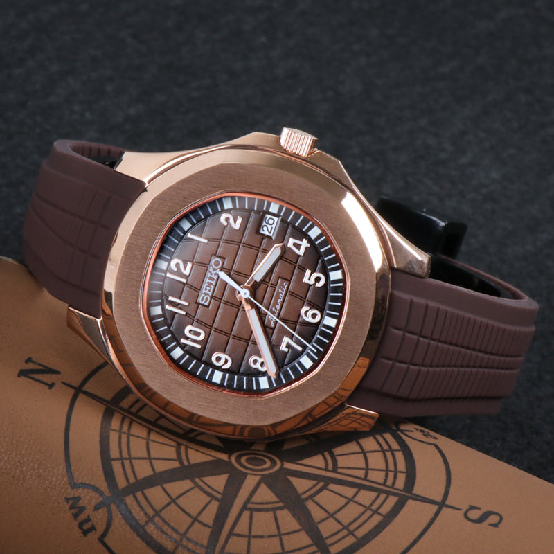Custom Brown Naut Automatic Mod Watch