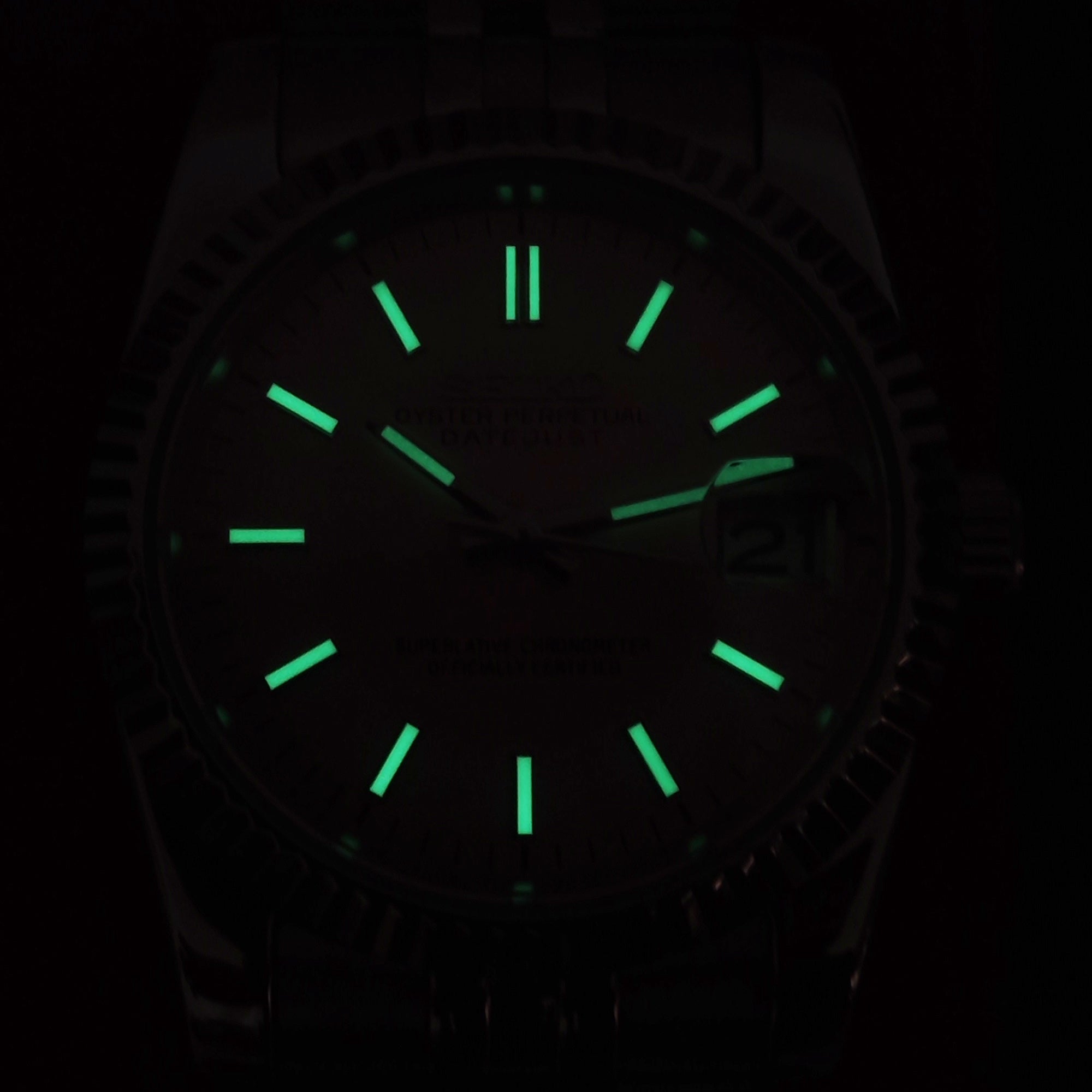 Custom Green Date Automatic Mod Watch