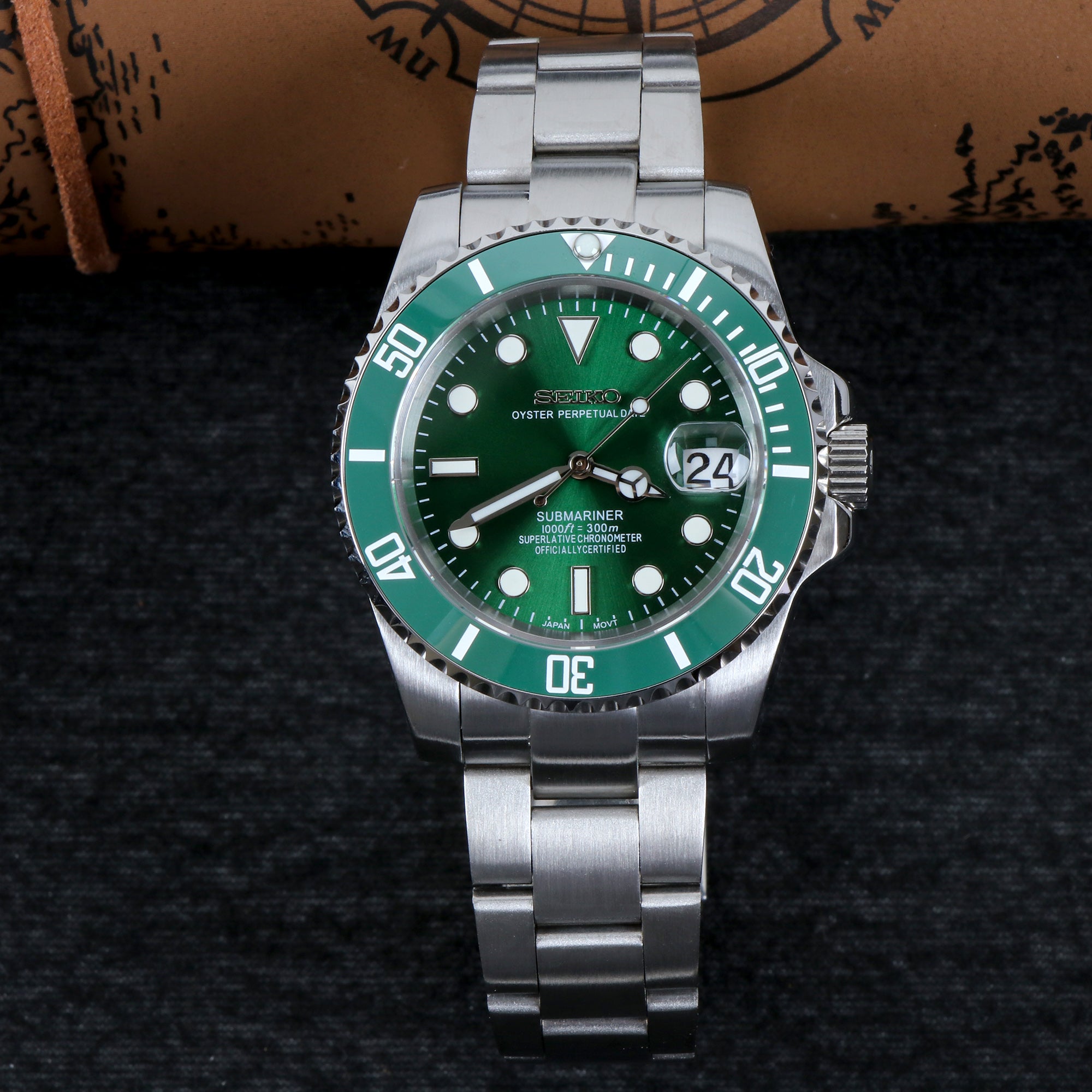 Custom Green Hulk Automatic Mod Watch