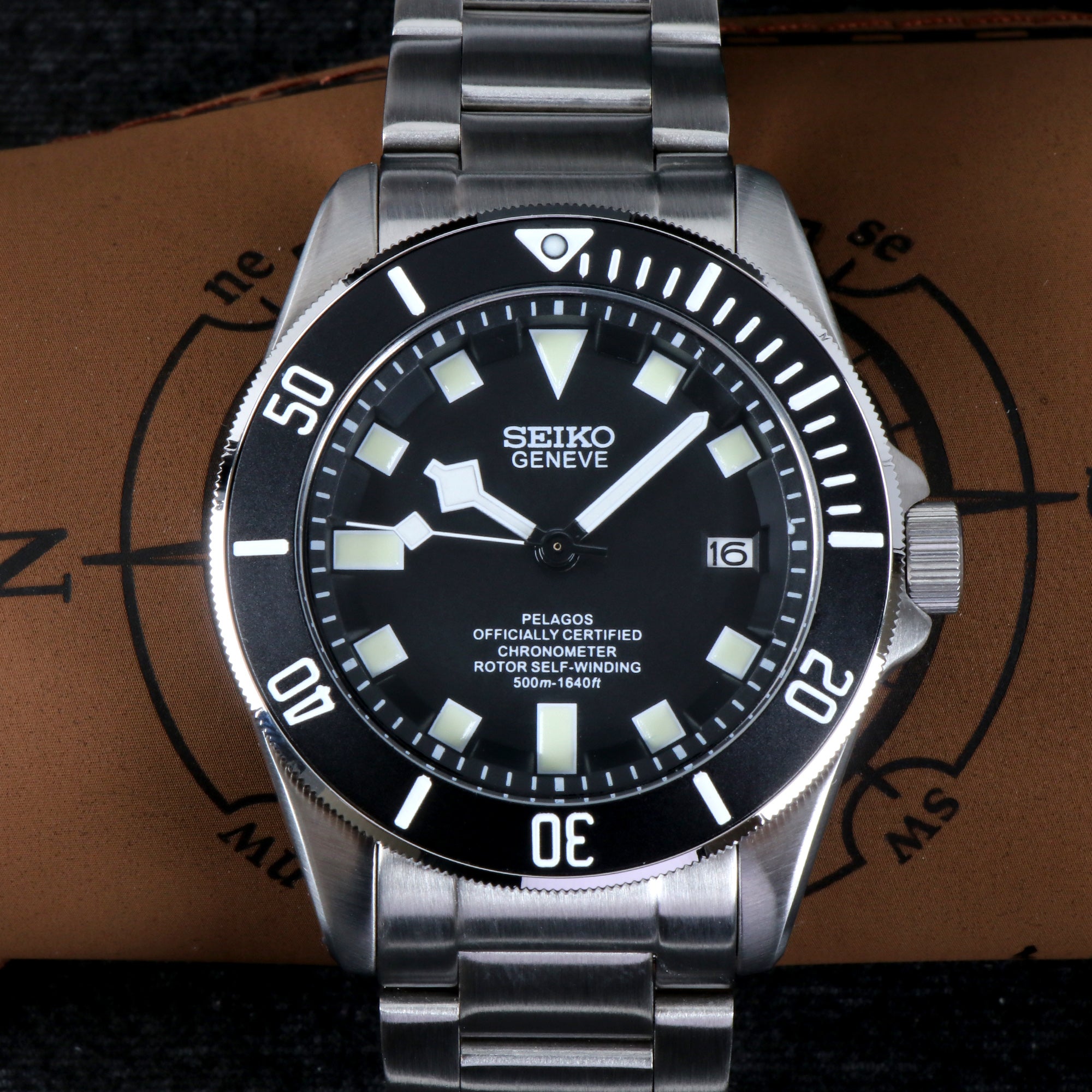 Custom Black Tud Automatic Mod Watch