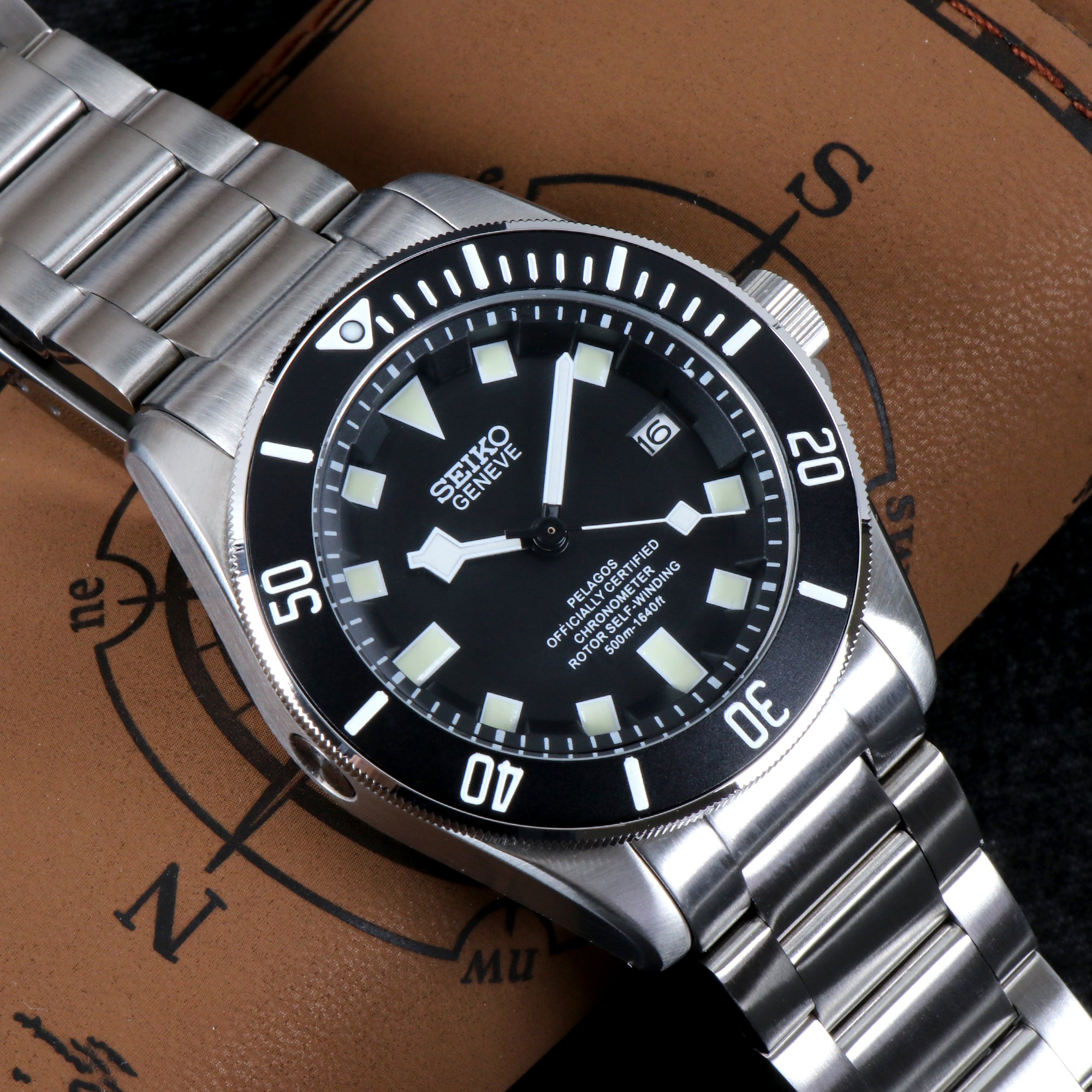 Custom Black Tud Automatic Mod Watch