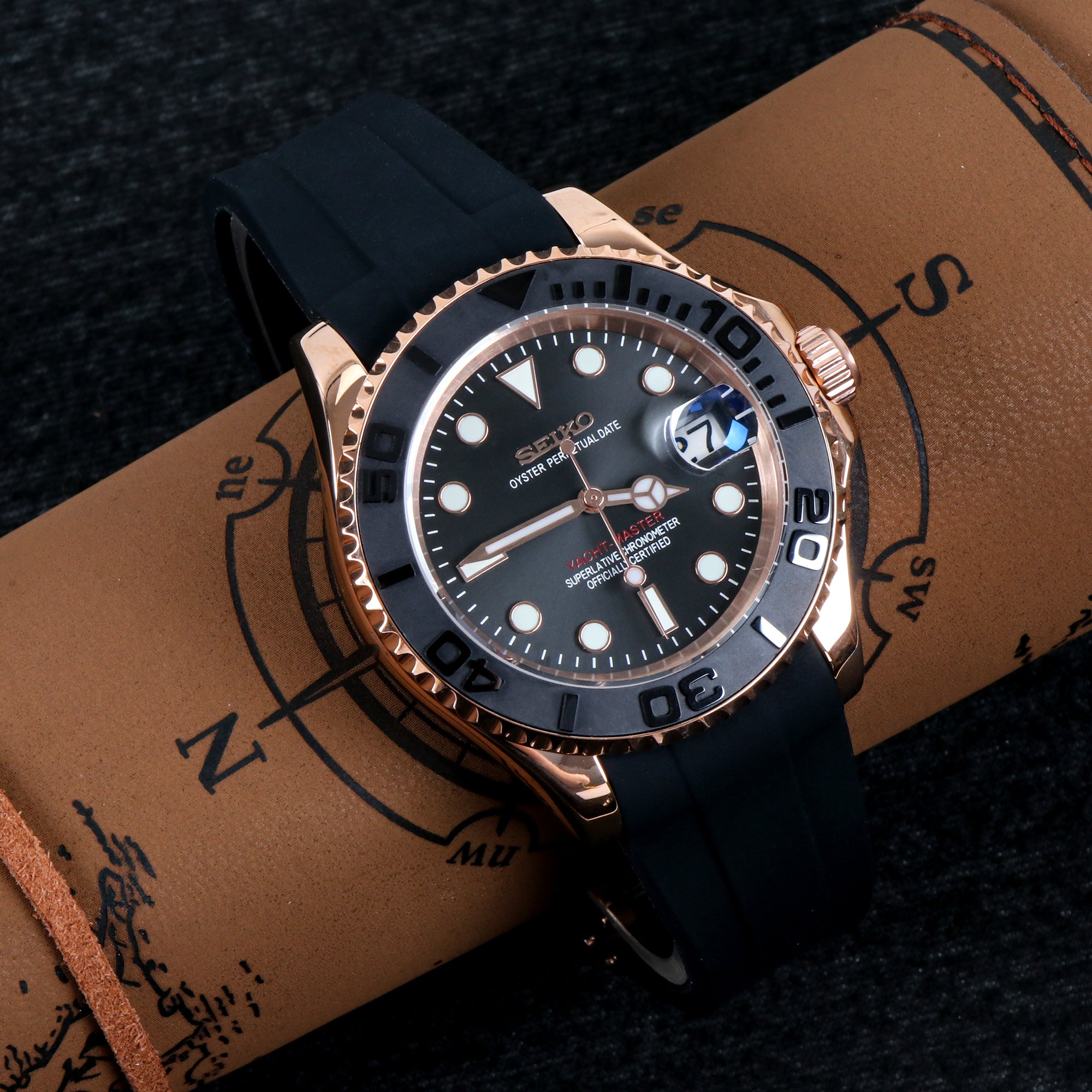 Custom Black Yacht Automatic Mod Watch