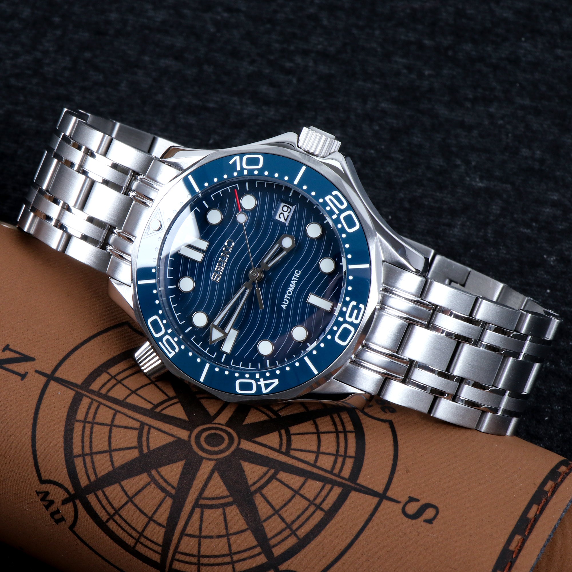 Custom Blue Sea Automatic Mod Watch