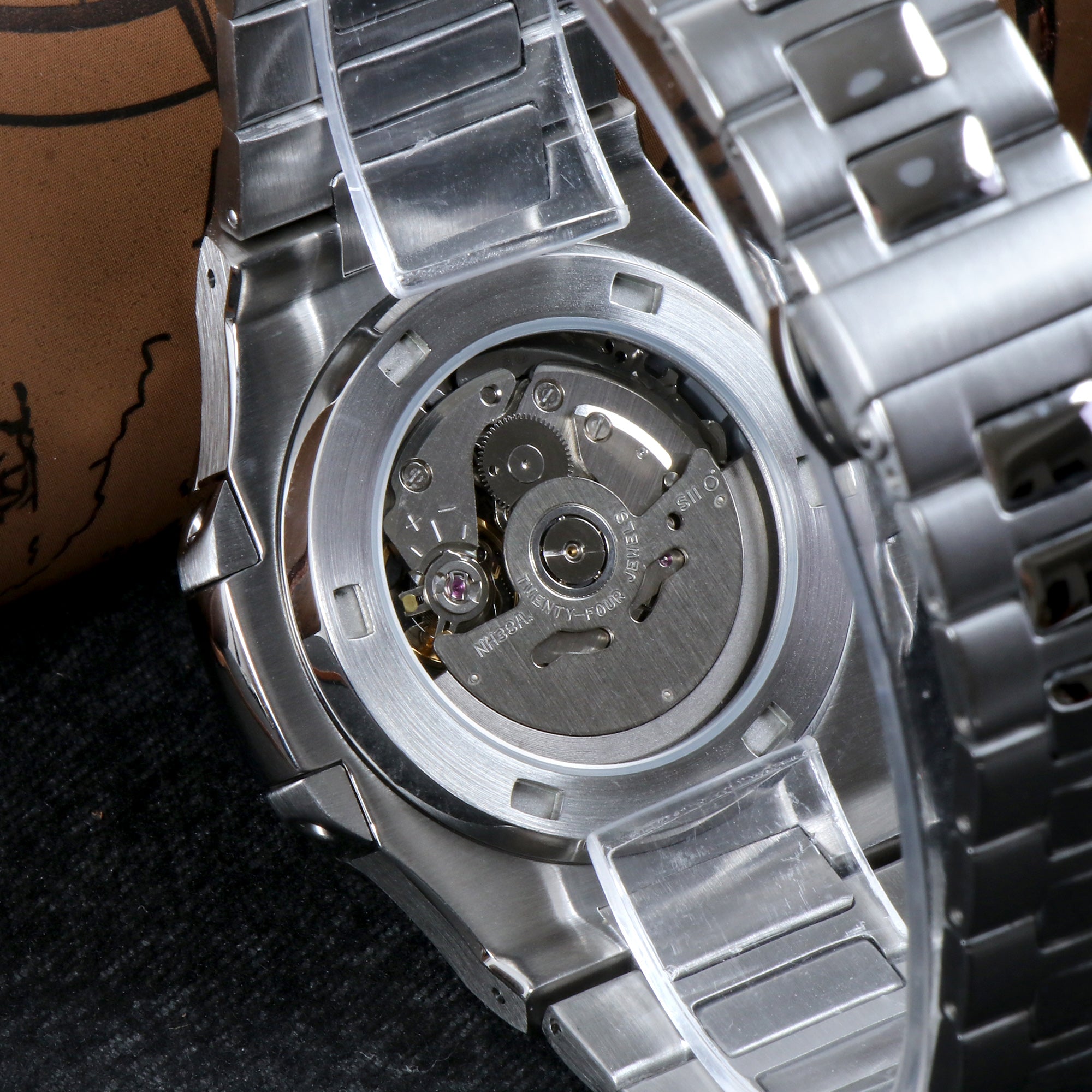 Custom Green Naut Open Heart Automatic Mod Watch