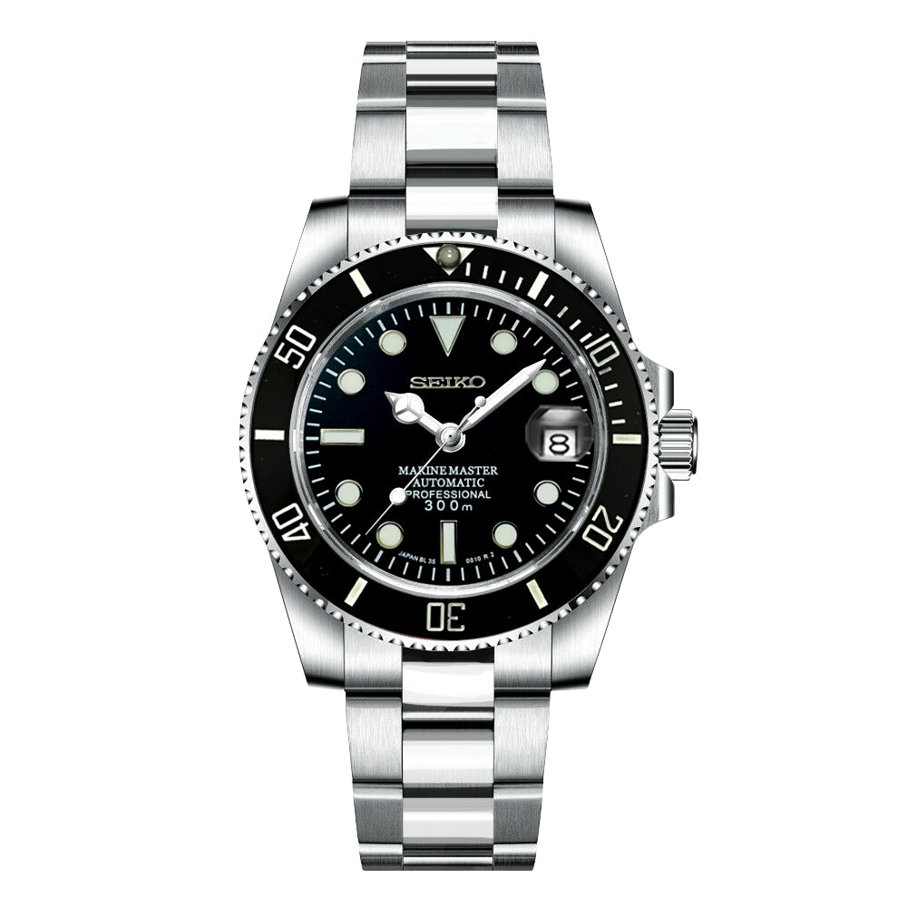 Custom Black Master Automatic Mod Watch