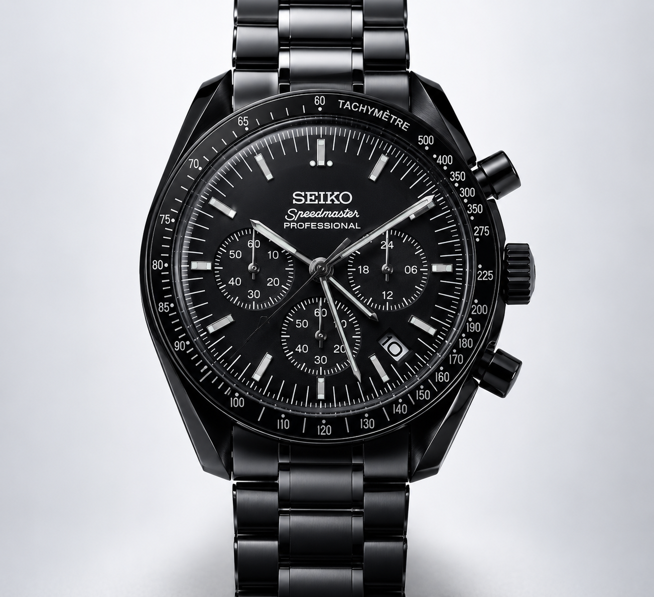 Custom Seiko Black Speed Watch