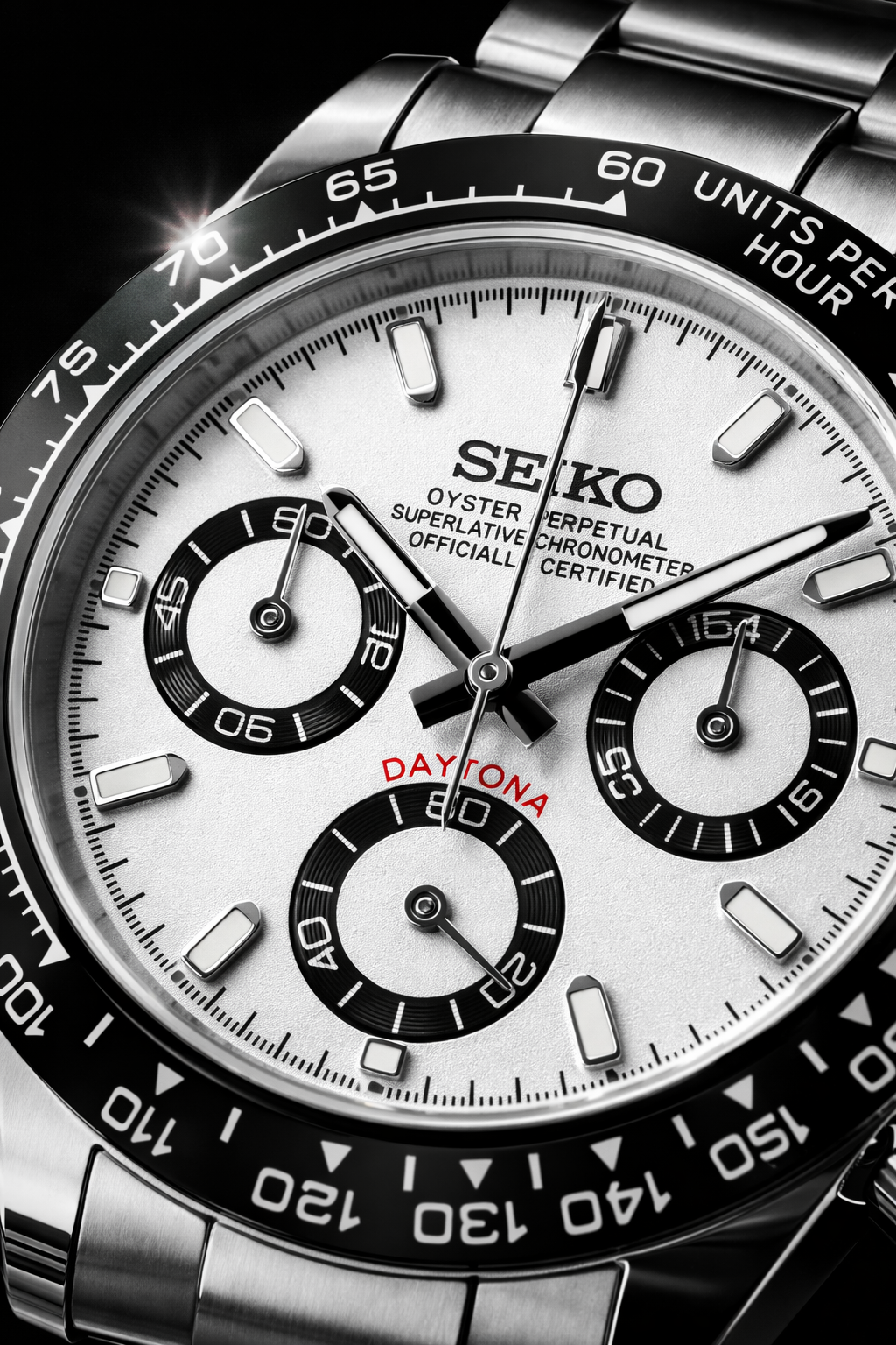 Custom Seiko Panda Chronograph Watch