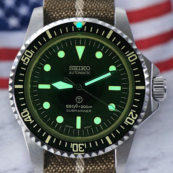 Custom Seiko Milsub Vintage Automatic Mod Watch